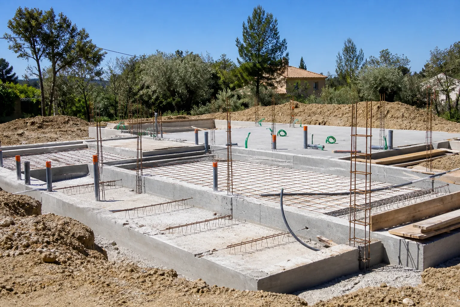 Visite des fondations sur un chantier CCMI dans les Bouches-du-Rhône